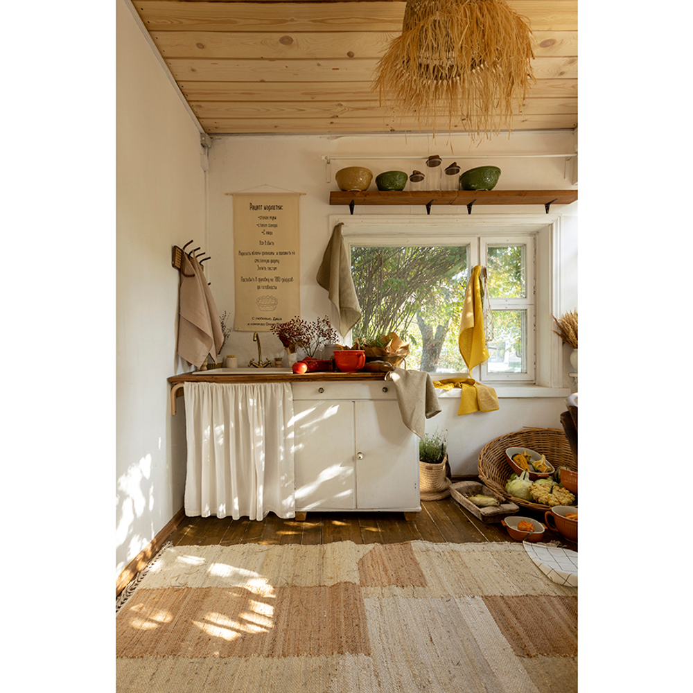 Набор из двух вафельных полотенец изо льна цвета шалфея из коллекции essential, 50х70 см