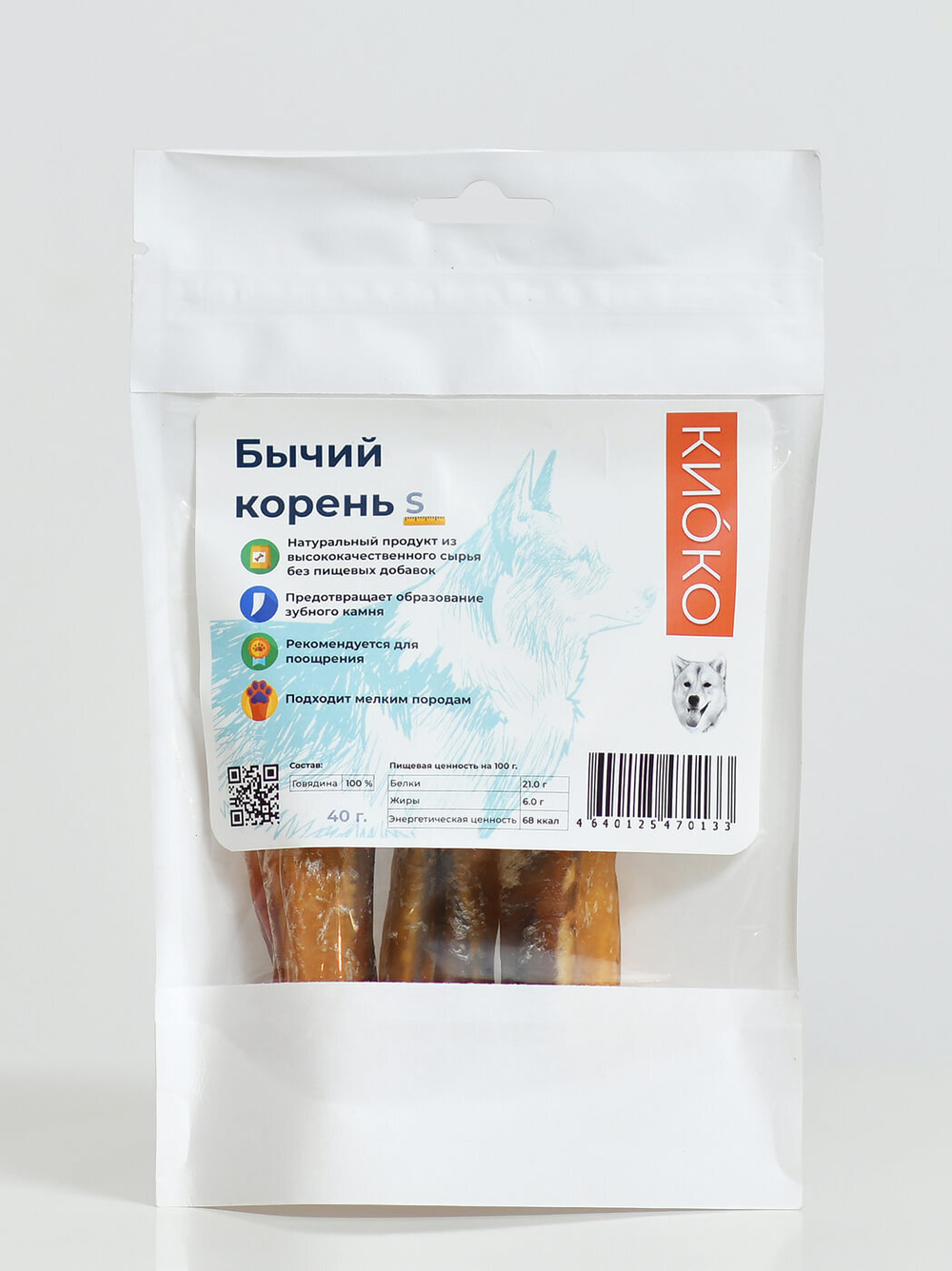 КиоКо лакомство для собак Бычий корень мелкая порода S