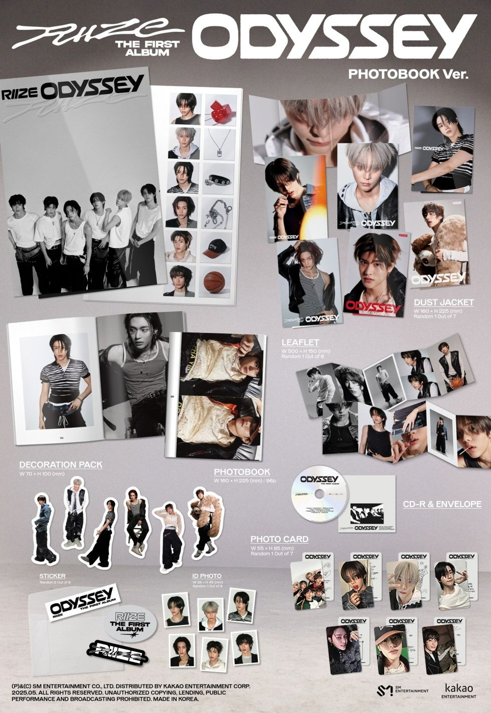 Альбом RIIZE - ODYSSEY 1st Album PHOTOBOOK RANDOM Version
