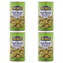 Оливки BURCU зеленые без косточки 140 г x 4 шт