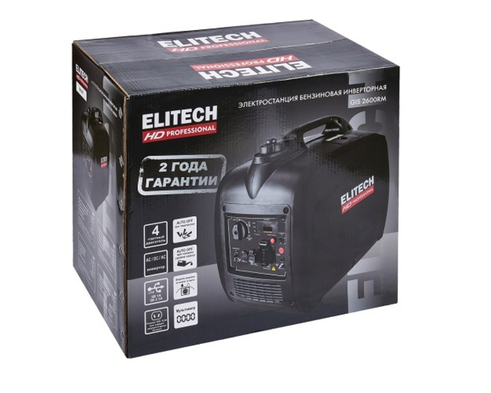 Генератор бензиновый ELITECH GIS 2600RМ HD инверторный 204578