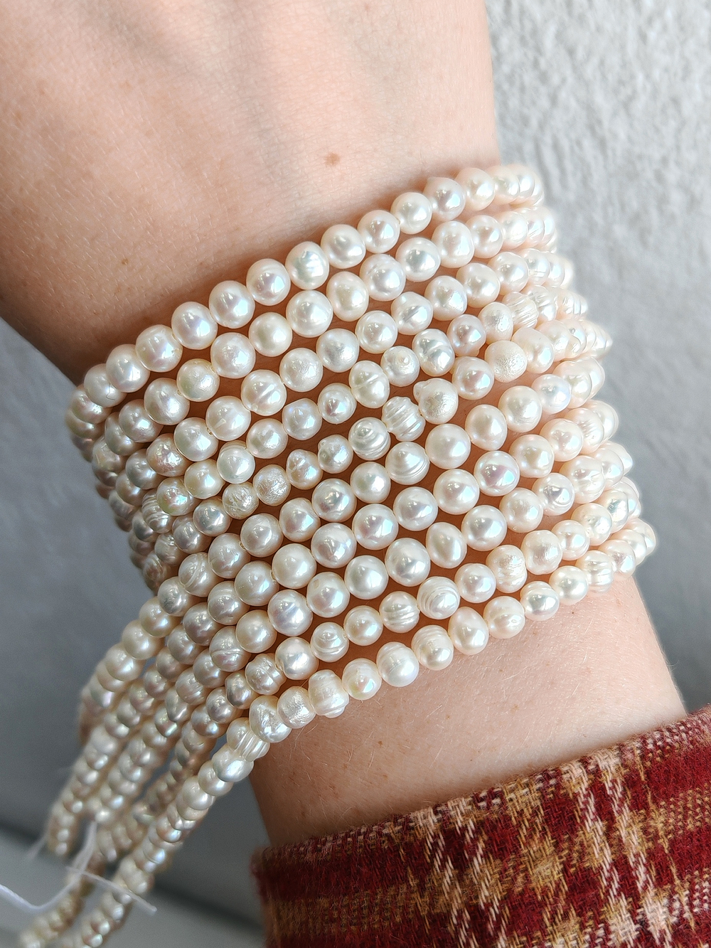 18502 Жемчуг "Овал" 4-5мм 34см