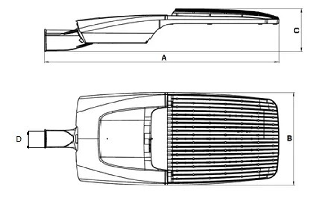 Светильник LED ДКУ FENIX LED 150W DW3 827 RAL9006 СТ