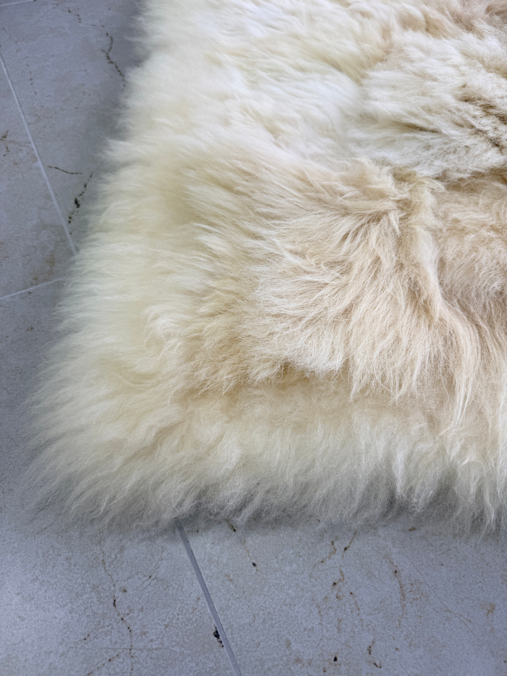 Ковер прямоугольный натуральный мех овчина
