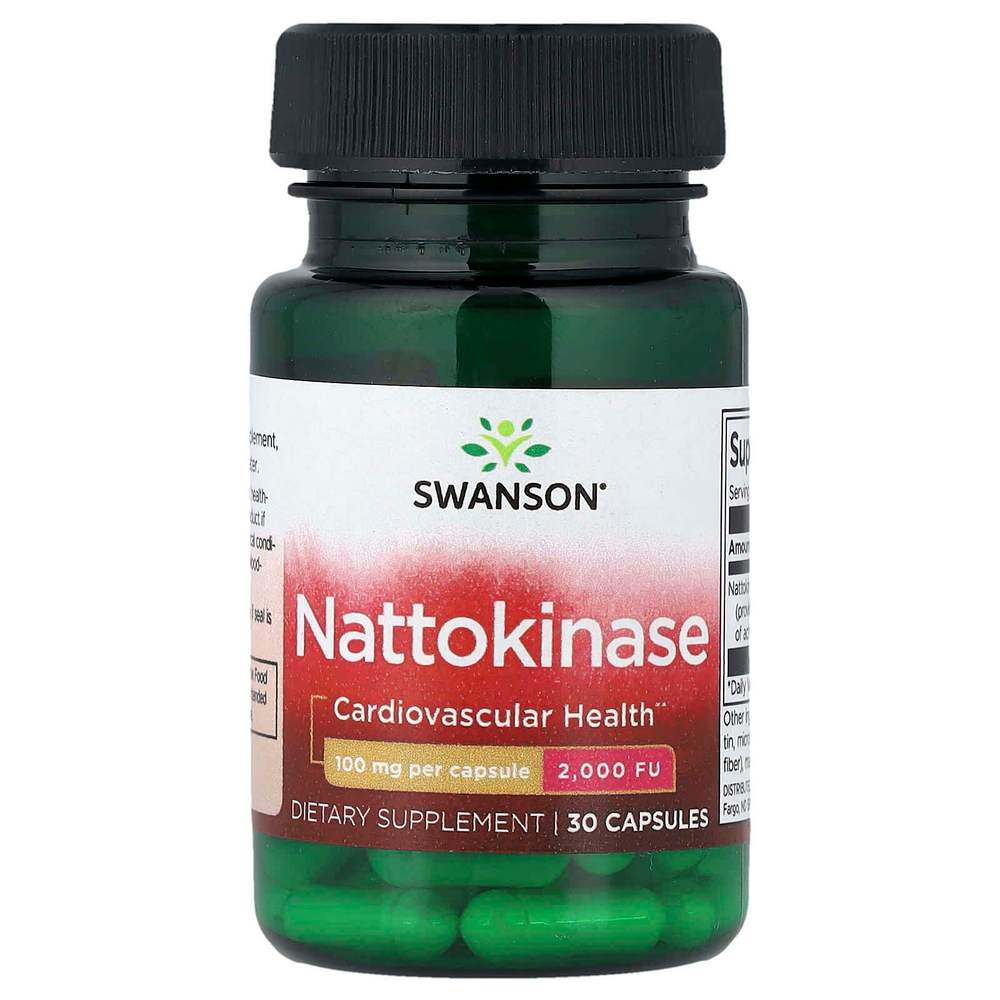 Swanson, Наттокиназа, 100 мг, 30 капсул