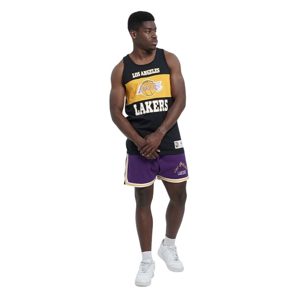 Баскетбольные шорты Mitchell&Ness NBA Logo Over Game Day Los Angeles Lakers Purple Shorts