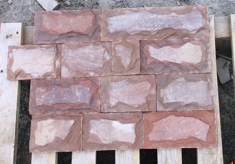 Sandstone tile sawn rusticated Terracotta red /m2