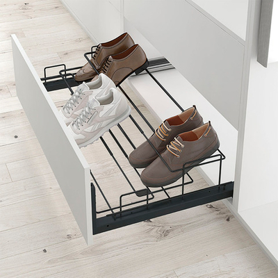 MENAGE CONFORT Выдвижная телескопическая обувница ROLAND, выдвижной фасад, ширина 450-650 мм, антрацит