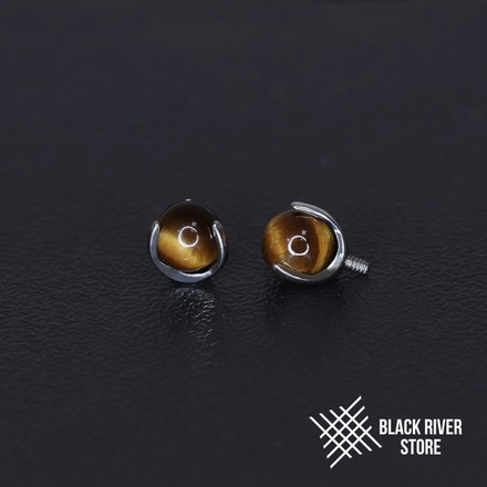 Ball 3-Prongs 4мм/5мм Tiger Eye