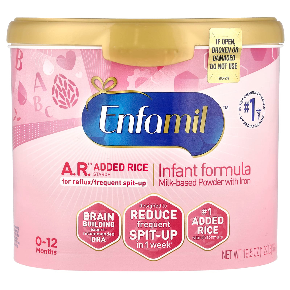 Enfamil, AR ™, смесь для младенцев, сухое молоко с железом, 0–12 месяцев, 553 г (19,5 унции)