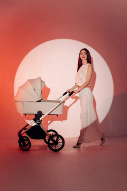 Детская коляска Peppy Monaco 2 в 1 Black (черный), рама черная матовая