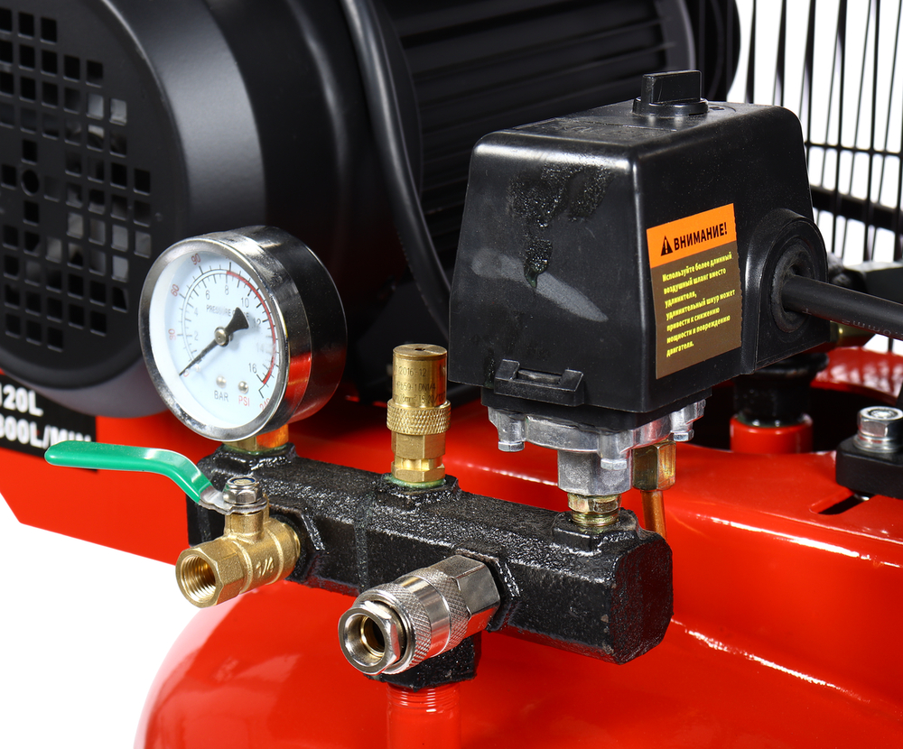 Компрессор поршневой ременной 220В 300л/мин. ресивер-120л вертикальный GTE