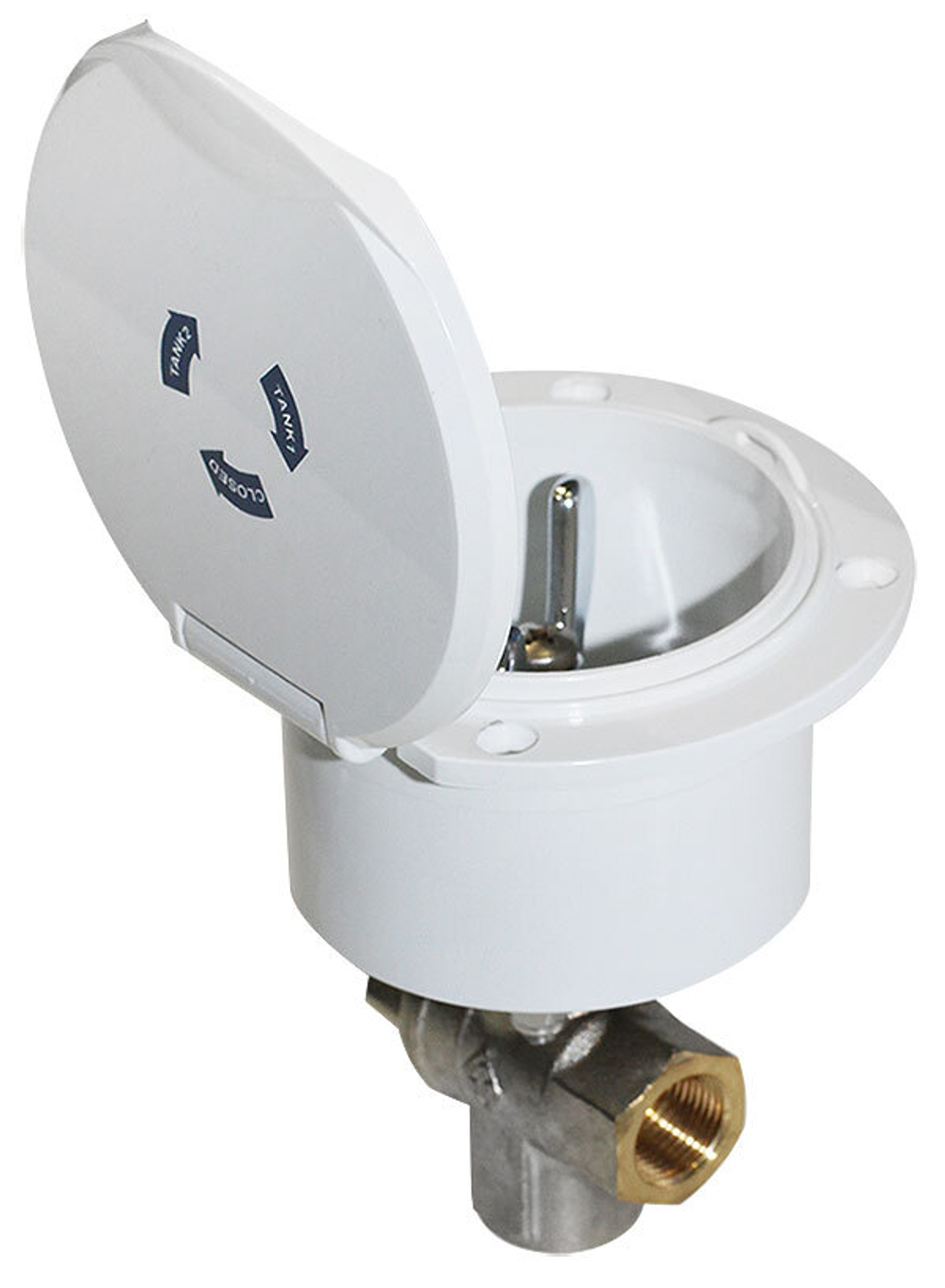 Трехходовый кран в пластиковом коробе, 1/4 дюйма (10263791)