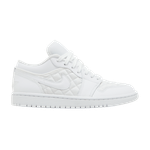Кроссовки Jordan Air Jordan 1 Low Quilted "Triple White" (Женская размерная сетка)
