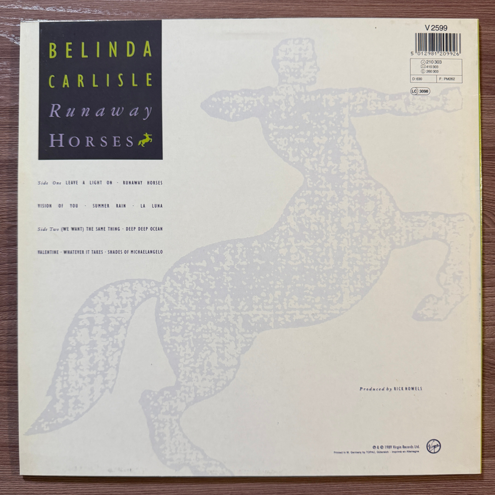 Belinda Carlisle- Runaway Horses (Европа 1989г.)
