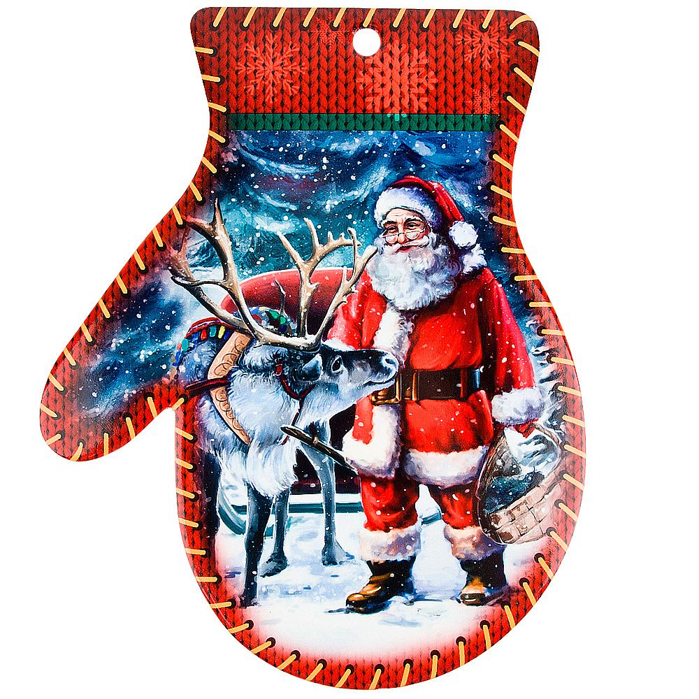 Подставка под горячее с пробкой "Лапландия" 20*25*0.5см. (3вида) (подарочная упаковка)