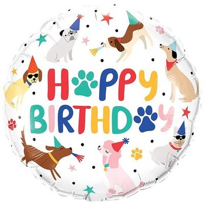 Фольгированный шар «Happy Birthday. Веселые щенки», 46 см