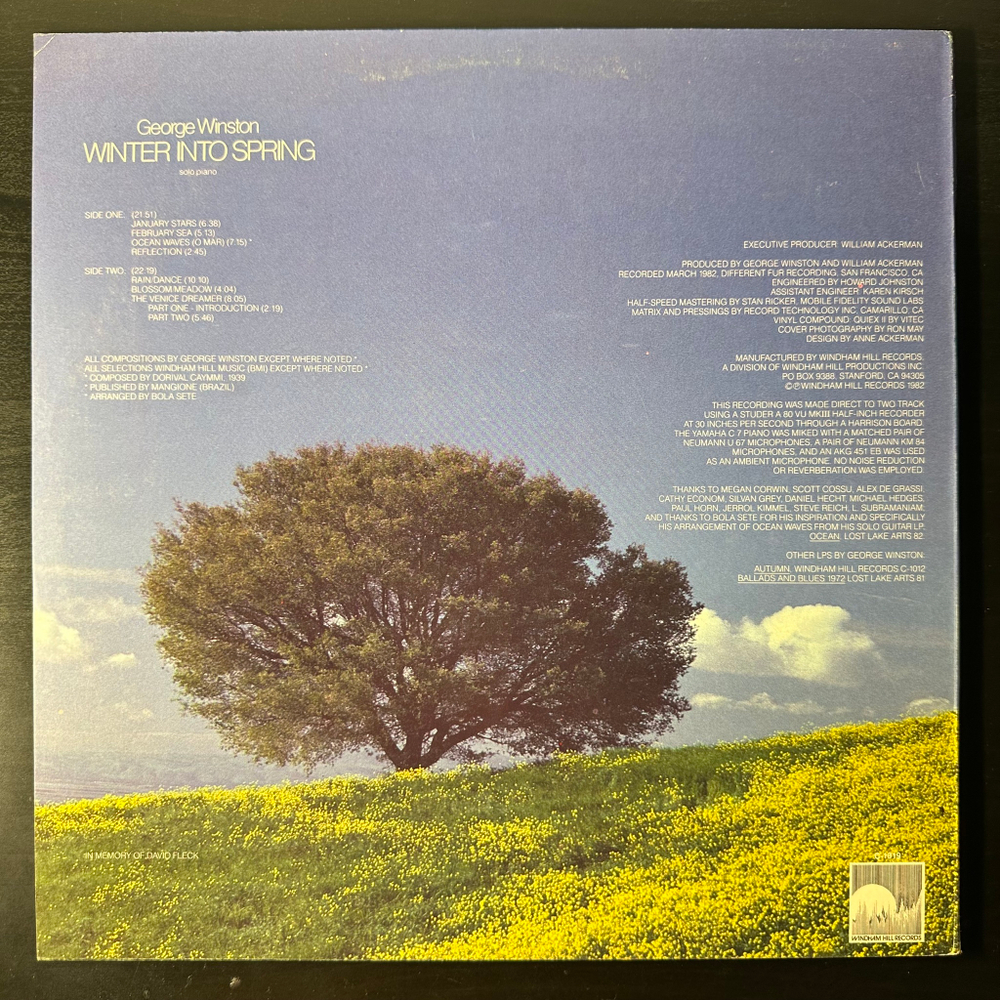 George Winston ‎– Winter Into Spring (США 1982г.)