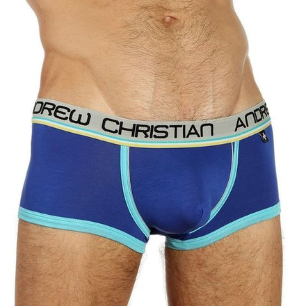 Мужские трусы хипсы cиние Andrew Christian Tighty Whitie Boxer Navy  24021