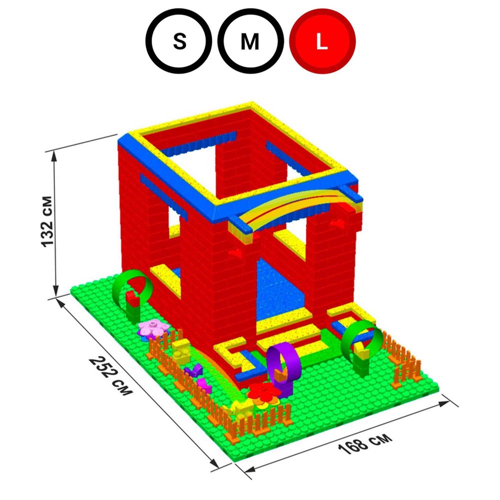 Набор GigaBloks 10: Домик на платформе