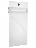 Полотенцесушитель электрический с каменной плитой Белый мрамор WONZON & WOGHAND STUTTGART, Брашированный никель (WW-A501-BR)