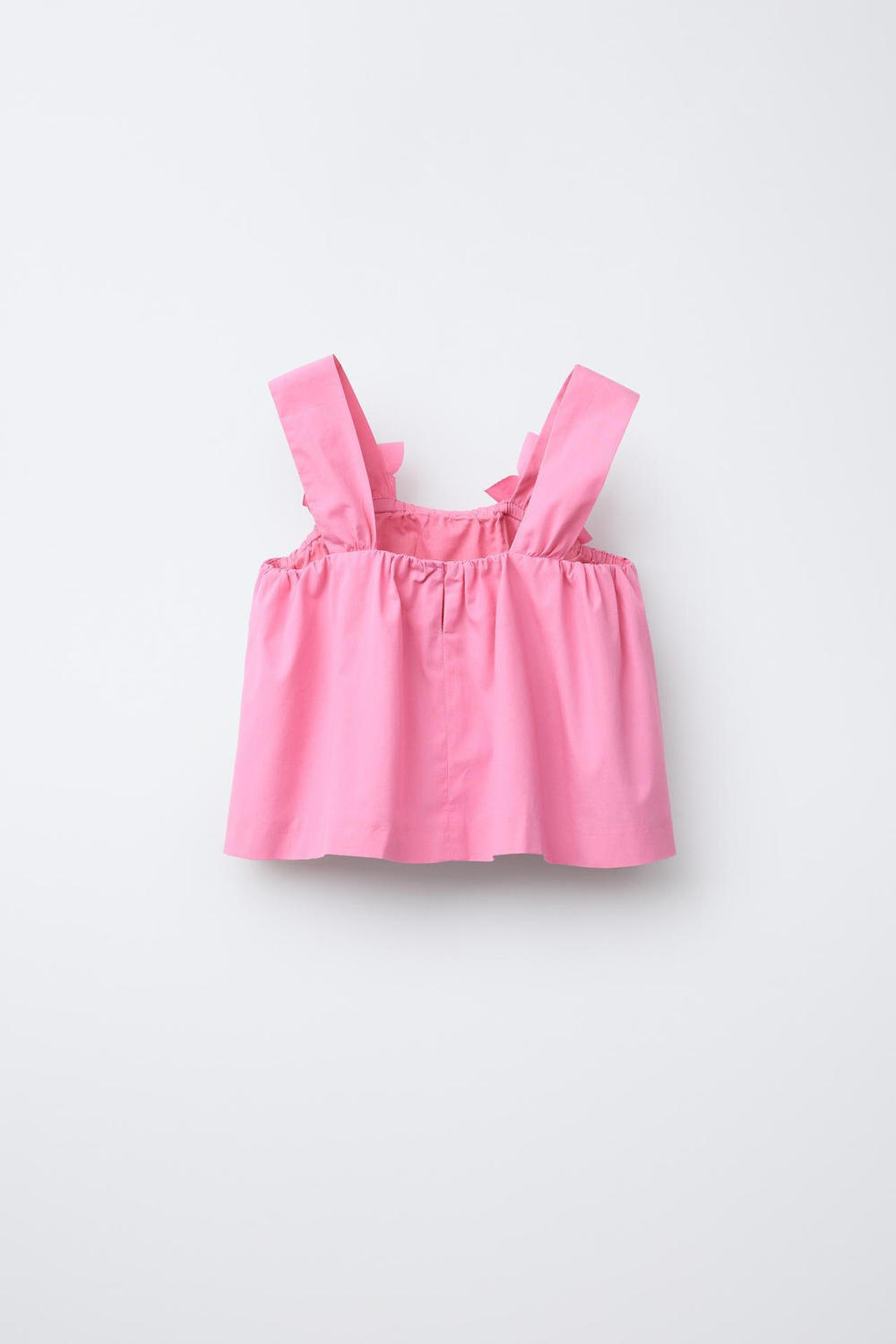 ZARA ТОП ИЗ ПОПЛИНА С ЦВЕТОЧНЫМ ПРИНТОМ, РОЗОВЫЙ