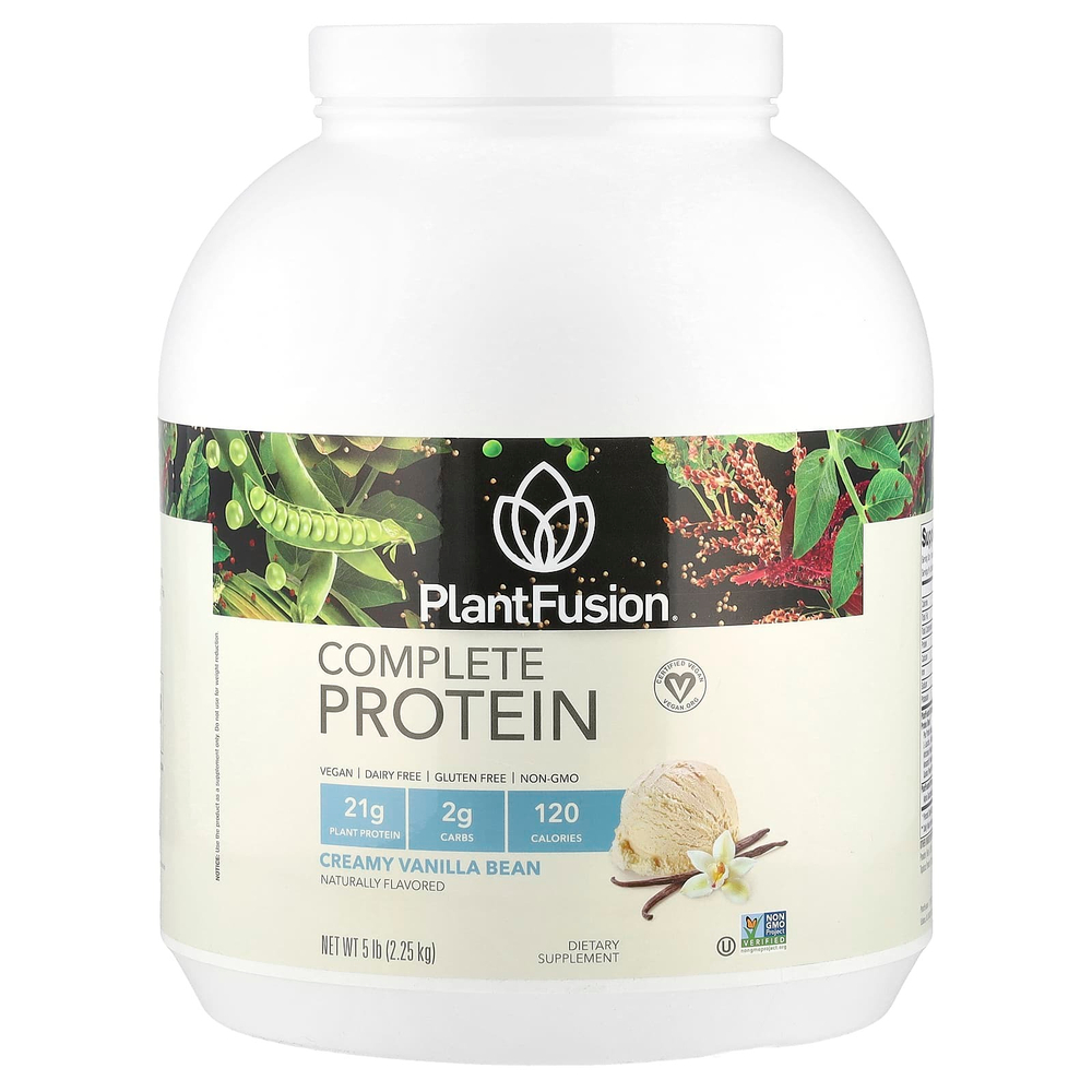 PlantFusion, Complete Protein, сливочные стручки ванили, 2,25 кг (5 фунтов)