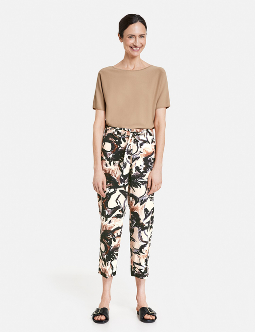 Прямые брюки из хлопка длиной 7/8