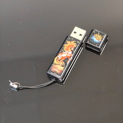 Флешка USB в футляре с ручной росписью "Сказочный конь"