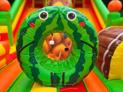 Коммерческий надувной батут « Спелый абрикос», 10*6*5 м