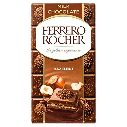 Ferrero Rocher Молочный Шоколад с Лесными Орехами 90гр
