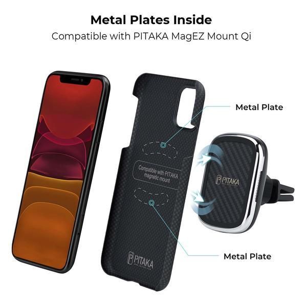 Чехол Pitaka MagEZ Case для Apple iPhone 11 (Black/Grey Plain)