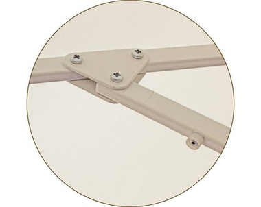 Зонт Митек Ø 2.5 м с воланом (стальной каркас с подставкой, стойка 40мм, 8 спиц 20х10мм, тент OXF 300D) порошковая краска