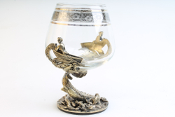 Набор из 2-х бокалов для коньяка "Три медведя" и "Рыбалка.Осетр" (подарочный футляр)