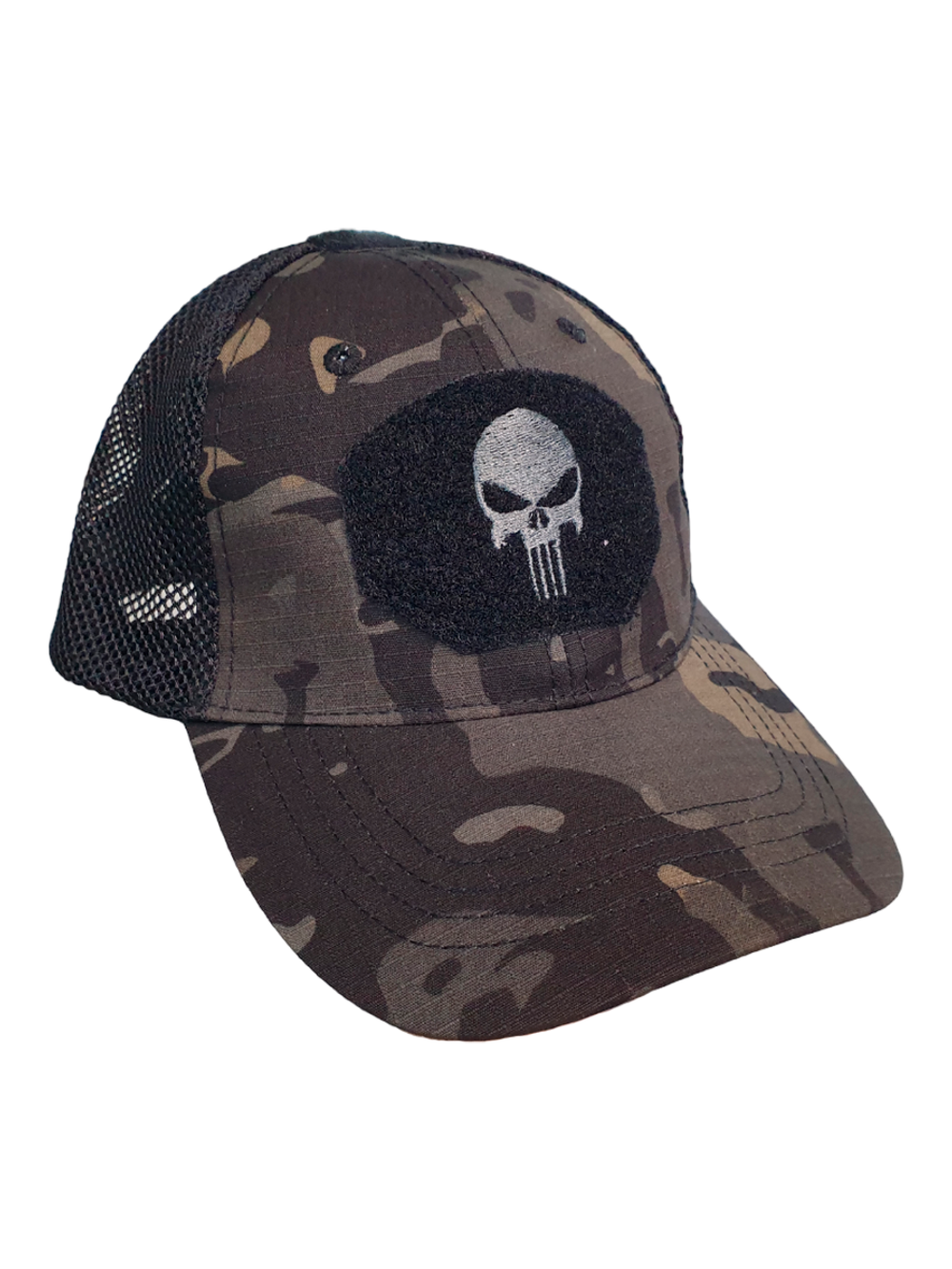 Бейсболка (кепка) сетчатая Каратель с велкро MultiCam Black