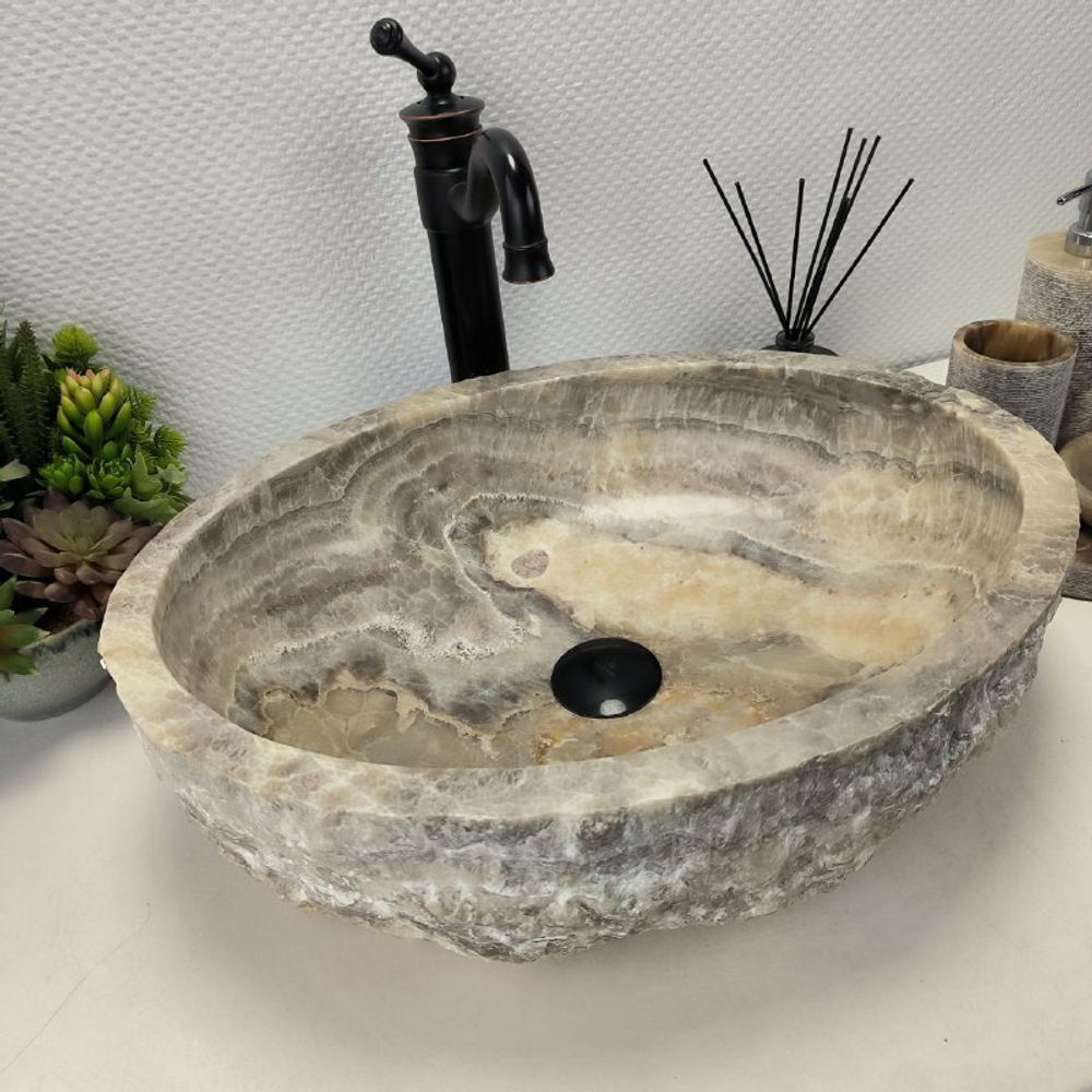 Раковина из оникса Erozy Grey EO-62226 51*39*15 0096