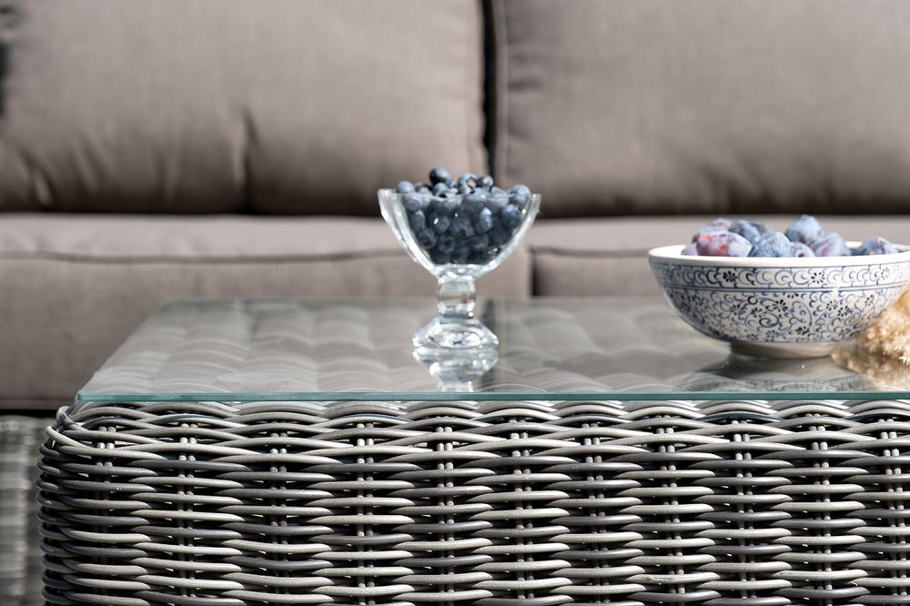 "Боно" лаунж-зона из искусственного ротанга, цвет графит