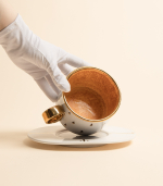 Чайная пара — Золотая серия, серый и белый | Мария Кеслер