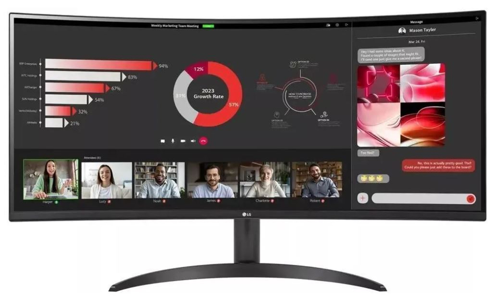 Монитор 34" LG UltraWide 34WR50QC-B