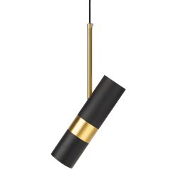 Светильник подвесной (подвес) ЭРА PL33 BK/GD MR16 GU10 потолочный цилиндр черный, золото | Подвесные светильники