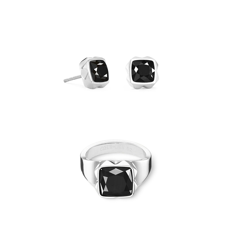 Серьги Coeur de Lion Black-Silver 1200/21-1317