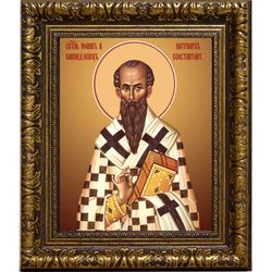 Иоанн II Каппадокиец Святитель патриарх Константинопольский. Икона на холсте.