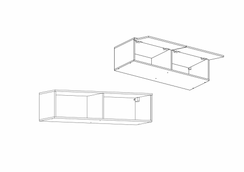 Прихожая "Прага" Шкаф навесной (1200*340*444мм)