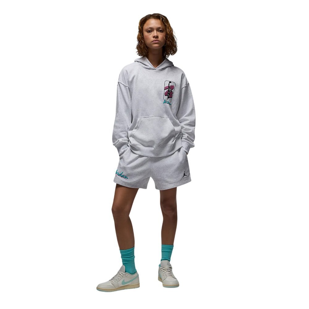 Баскетбольные женские шорты Jordan Brooklyn Fleece Shorts Gray