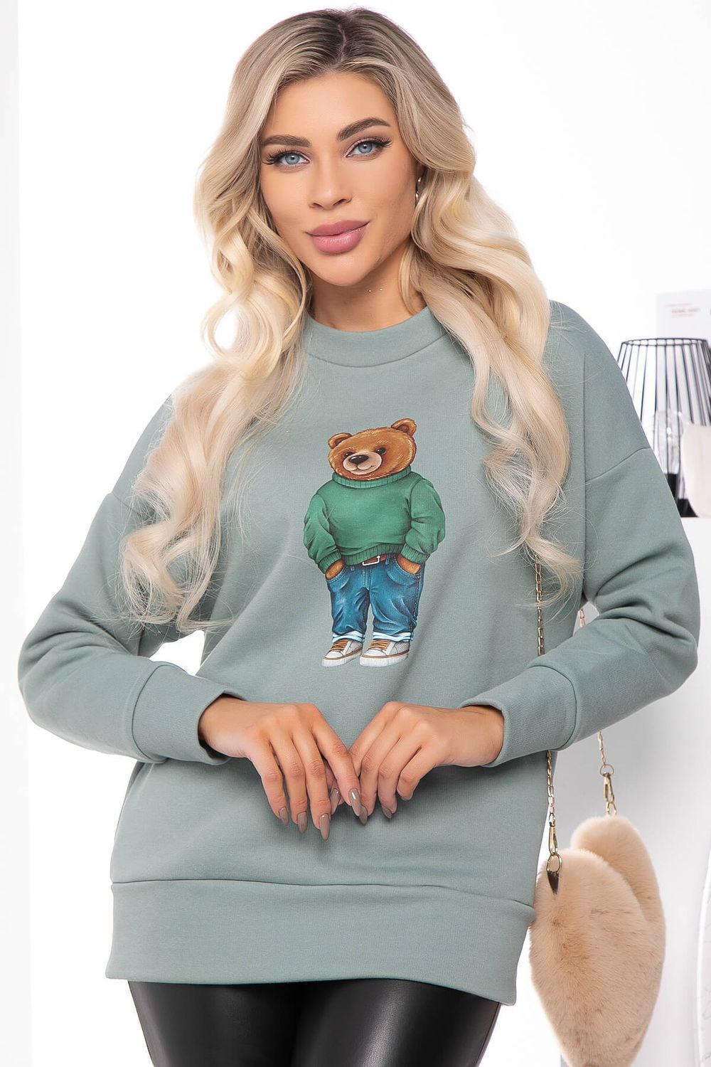 Свитшот "Тедди" (грин) Б7543 LT Collection
