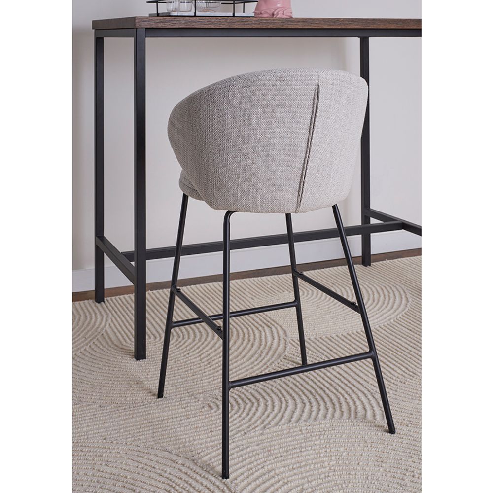 Стул полубарный Comfy, рогожка, топленое молоко