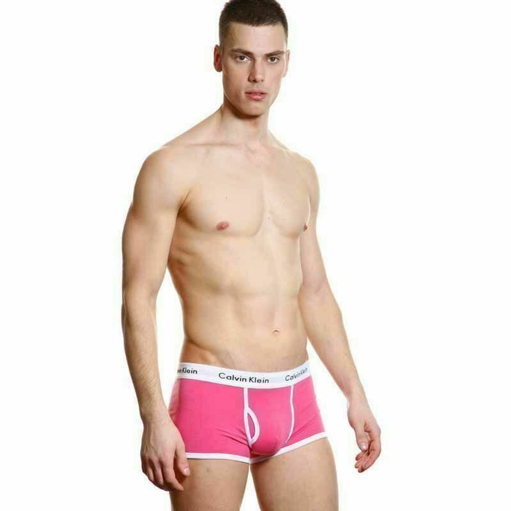 Мужские трусы хипсы розовые Calvin Klein 365 Pink