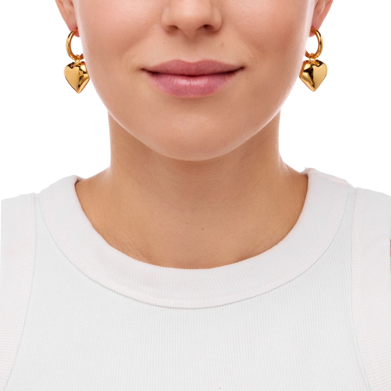 Серьги с Подвеской Сердцем