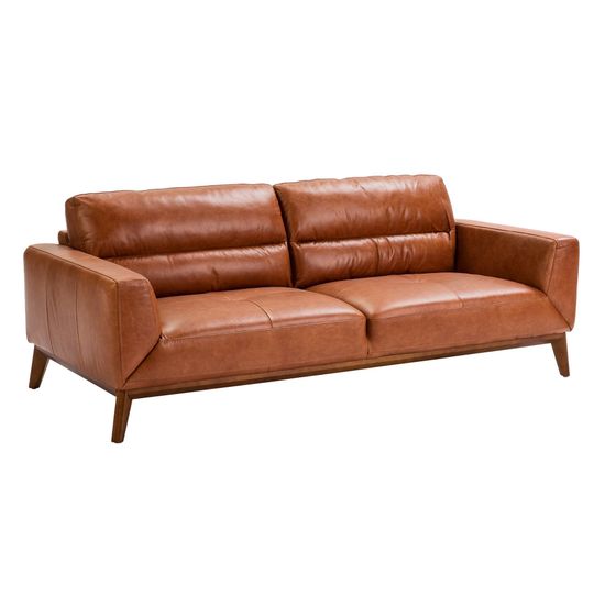 Диван из кожи KF1016-3P /6047 светло-коричневый