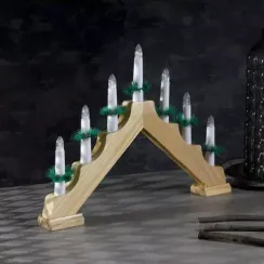 Светодиодная Рождественская горка 39×29×4.5 см., дерево, 220 В, Luazon Lighting (4357281)